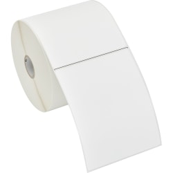 Zebra Label Paper, U82387, Rectangle, 4" x 5", Thermal Transfer Zebra Z™Select 4000T, 1" Core, White