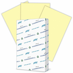 Hammermill® Fore Multi-Use Printer & Copy Paper, 1 Ream, Canary, Legal (8.5" x 14"), 500 Sheets Per Ream, 20 Lb, 96 Brightness, 30% Recycled