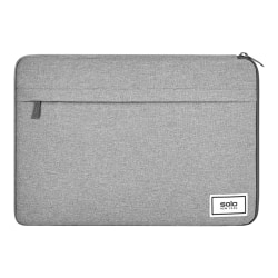 Solo New York Bags Refocus Recycled Laptop Sleeve, 11-1/4" x 16-1/4", 51% Recycled, Gray
