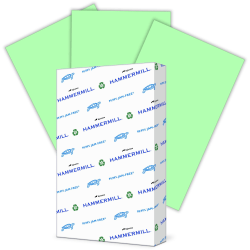 Hammermill® Fore Super-Premium Color Copy Paper, 1 Ream, Green, Legal (8.5" x 14"), 500 Sheets Per Ream, 20 Lb,