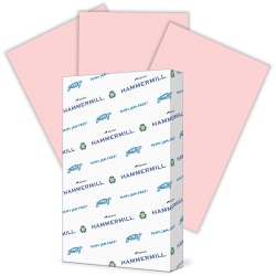 Hammermill® Fore Super-Premium Color Copy Paper, 1 Ream, Pink, Legal (8.5" x 14"), 500 Sheets Per Ream, 20 Lb, 30% Recycled
