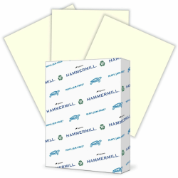 Hammermill® Fore Super-Premium Color Copy Paper, 1 Ream, Cream, Letter (8.5" x 11"), 500 Sheets Per Ream, 20 Lb, 30% Recycled