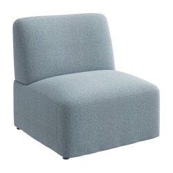 Bush Business Furniture Assemble Modular Armless Lounge Chair, Mist Fabric, Standard Delivery