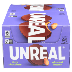 Unreal Dark Chocolate Almond Butter Cups, 0.53 Oz, Total Qty 40