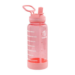 Takeya Tritan? Motivational Water Bottle, 32 Oz, Flutter Pink