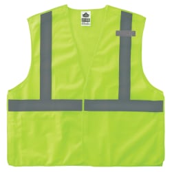 Ergodyne GloWear® Breakaway Mesh Hi-Vis Type-R Class 2 Safety Vest, Large, Lime