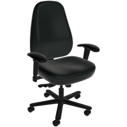 Sitmatic Super Alpha Ergonomic Faux Leather High-Back Multi-Function Task Chair, Black