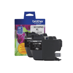 Brother® LC3013 Black Ink Cartridges, Pack Of 2, LC30132PKS