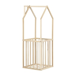 South Shore Ohana House-Shaped Wood Storage Unit, 58-1/4"H x 20-1/2"W x 21-1/4"D, Natural