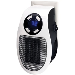 Optimus Wall Outlet Plug-in Handy Heater with Thermostat & Timer - Ceramic - Electric - 450 W - 1x Heat Settings - H7801