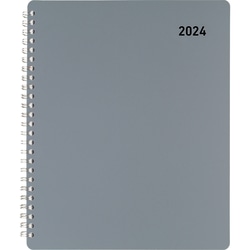 2024 Office Depot® Brand Weekly/Monthly Planner, 7" x 9", Silver, January To December 2024 , OD712100