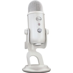 Blue Yeti Wired Microphone - White Mist - Shock Mount, Desktop, Stand Mountable - USB