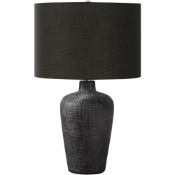 Monarch Specialties Holden Table Lamp, 24"H, Black/Black