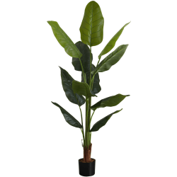 Monarch Specialties Kira 59"H Artificial Plant With Pot, 59"H x 27-1/2"W x 25-1/2"D, Green