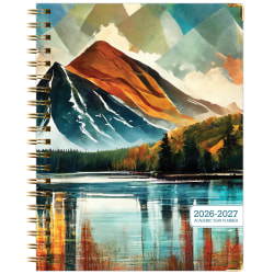 2026-2027 Excello Brands 14-Month Academic Year Hardcover Weekly/Monthly Fashion Planner, 8-1/2" x 11", Lake View, May To June, Total Qty 1