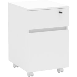 Boahaus Osaka 18"D Vertical 2-Drawer Mobile File Cabinet, White