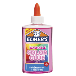 Elmer's® Washable Translucent Color Glue, Pink, 5 Oz Bottle