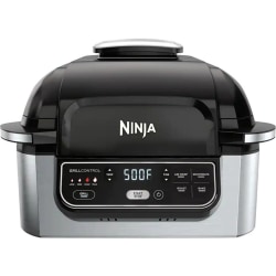 Ninja Foodi 5-in-1 Indoor Grill - 1760 W - Electric - Indoor, Outdoor - Black, Silver