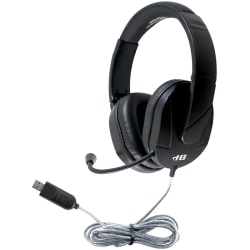 Hamilton Buhl MACH-2 Deluxe-Sized Multimedia Headset With Steel-Reinforced Gooseneck Mic - Stereo - USB Type A - M2USB