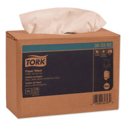 Tork Multipurpose Paper Wipers, 9-3/4" x 16-3/4", White, 125 Wipers Per Box, Carton Of 8 Boxes