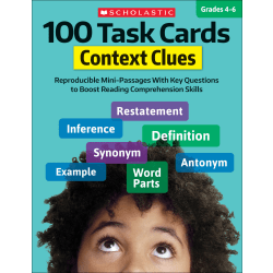 Scholastic® 100 Task Cards: Context Clues, Grades 4 - 6