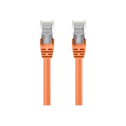 Belkin - Patch cable - RJ-45 (M) to RJ-45 (M) - 6 in - 0.2 in - UTP - CAT 6 - molded, snagless, stranded - orange