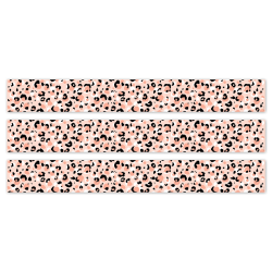 Creative Teaching Press EZ Borders, Jungle Friends Blush Leopard, 24 Borders Per Pack, Set Of 3 Packs