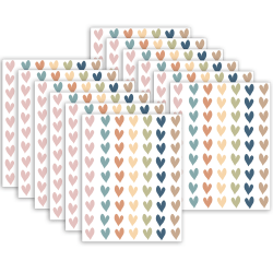Teacher Created Resources® Mini Stickers, Everyone is Welcome Hearts, 378 Stickers Per Pack, Set Of 12 Packs