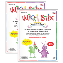 Wikki Stix Fun Activity Books, Pack Of 2 Books