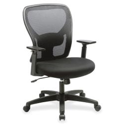 Lorell® Mid-Back Mesh/Fabric Task Chair, Black