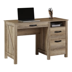 Realspace® Plank 47"W Writing Desk, Coastal Oak
