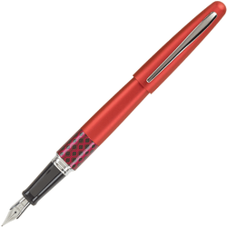 Pilot® MR Retro Pop Collection Premium Fountain Pen, Fine Point, Red Barrel, Black Ink