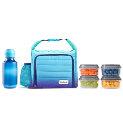 Fit & Fresh Willow Sport Lunch Bag Set, 8"H x 5"W x 9-1/2"D, Blue