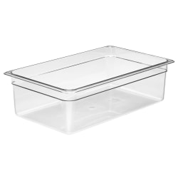Cambro Camwear GN 1/1 Size 6" Food Pans, 6"H x 12-3/4"W x 20-7/8"D, Clear, Set Of 6 Pans