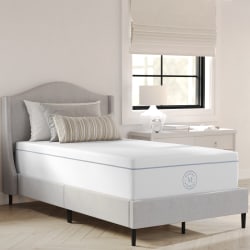 Martha Stewart SleepComplete 12 Inch Medium Firm Hybrid Pocket Spring and Foam Dual-Action Cooling Mattress with Breathable CoolWeave Jacquard Knitted Top, Twin