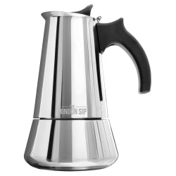 Escali London Sip 6-Cup Induction Stovetop Espresso Maker, Silver