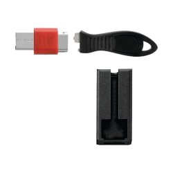 Kensington USB Port Lock with Cable Guard - Square - USB port blocker - silver