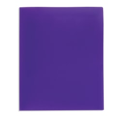 Office Depot® Brand School-Grade 2-Pocket Poly Folder, Letter Size, Purple