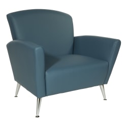 Office Star™ Club Chair, Dillon Blue/Chrome