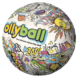 Victury Sports Ollyball Classic Inflatable Indoor Playball, 12", White