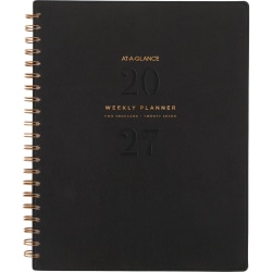 AT-A-GLANCE® Signature Collection 2027 Weekly Monthly Planner, Black, Large, 8 1/2" x 11"