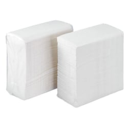 Karat Tall Fold 1-Ply Dispenser Napkins, 13-7/16" x 7", White, Pack Of 10,000 Napkins