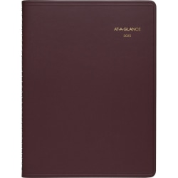 2025-2026 AT-A-GLANCE® Weekly Appointment Book Planner, 8-1/4" x 11", Winestone, January To January, 7095050