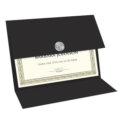 Geographics Recycled Certificate Holder - Black - 30% Recycled - 5 / Pack