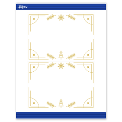 Avery® Printable Christmas Invitation Cards with Sure Feed® Technology, 5" x 7", Matte White, 20/PK, S00FE0PRMWC10