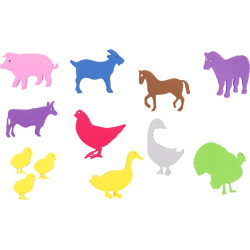 READY 2 LEARN Giant Stampers, Farm Animals, Set Of 10