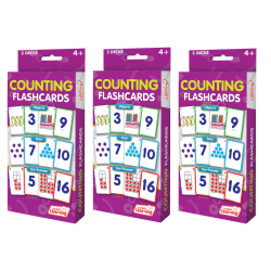 Junior Learning Counting Flashcards, 3 Sets Per Pack, Set Of 3 Packs