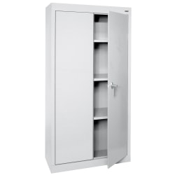 Sandusky Value Series 30"W Light Duty Storage Cabinet, 30" x 18" x 66", Dove Gray