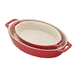 Staub 2-Piece Baking Dish Set, Oval, Cherry