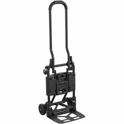Cosco Shifter Hand Truck & Cart, 300 lb Load Capacity, 16"W x 32.50"D x 34.30"H, Steel Frame, Black, 1 Each, 12223BLK1FXE